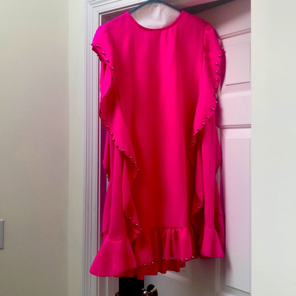 Pink dress with gold ball detailing